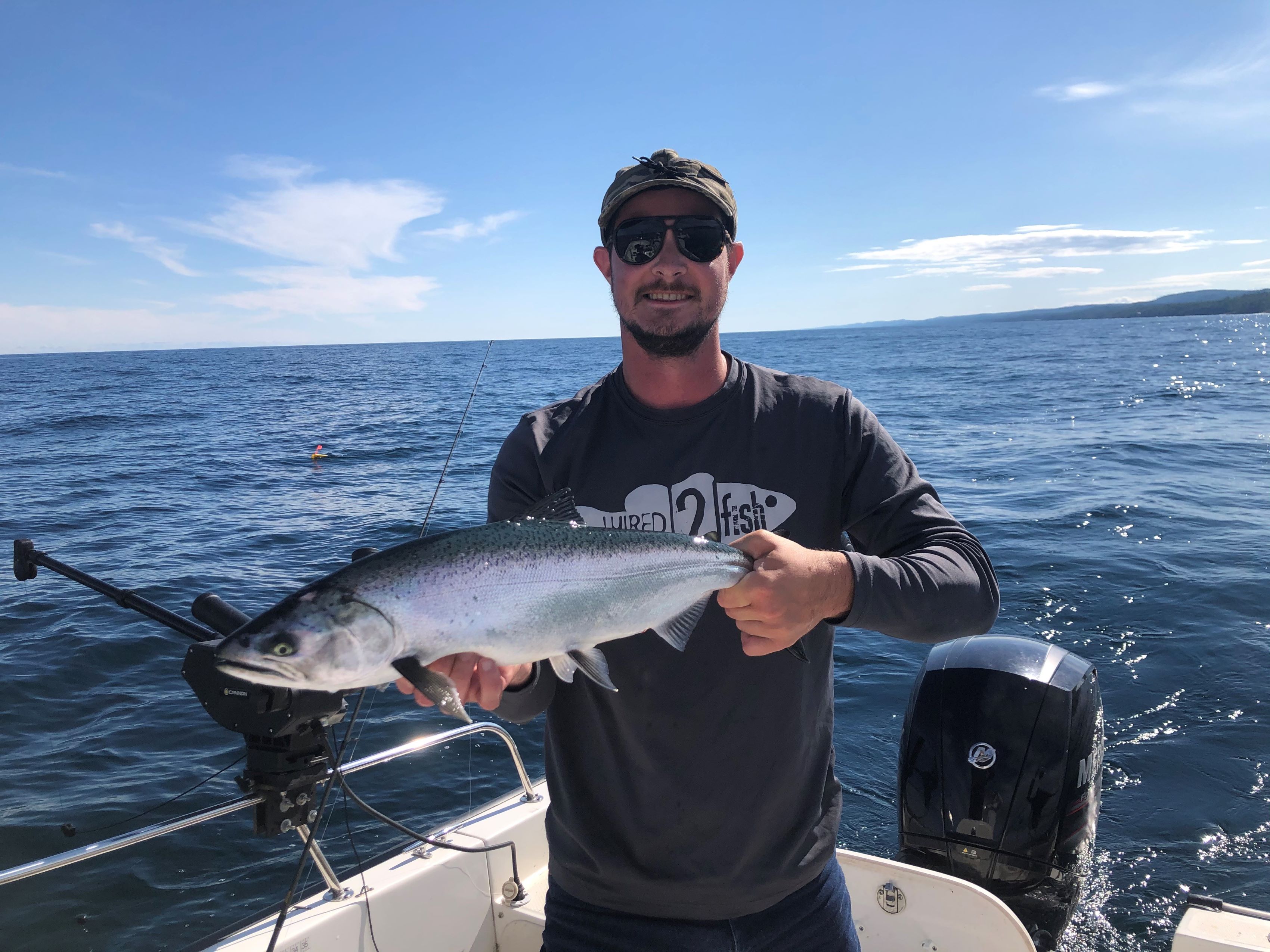 Fall salmon fishing mercury marine