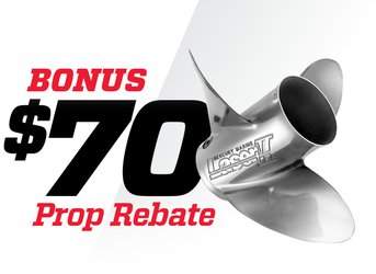 Get a $70 rebate on stainless steel propellers!