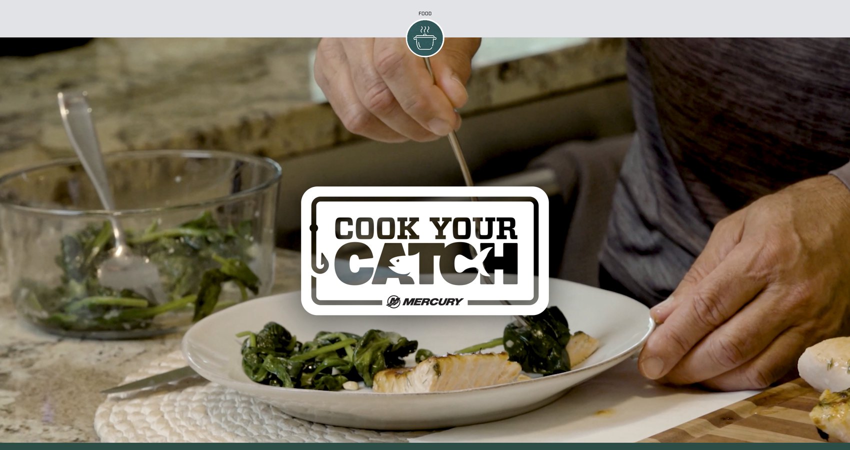 Mercury Dockline Cook Your Catch OvenBaked Salmon & Sautéed Spinach Mercury Marine