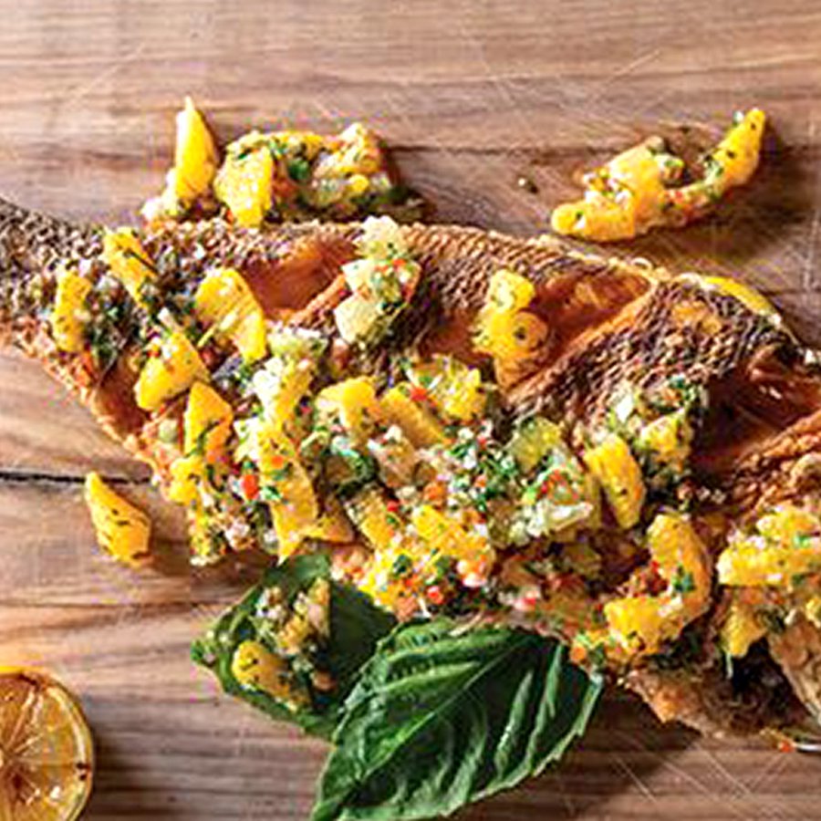 whole fried snapper