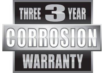 The Only 3-Year Corrosion Warranty