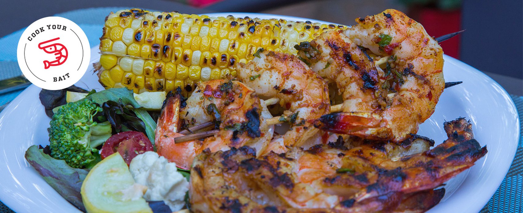 Camarones picantes a la parrilla